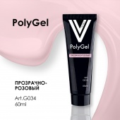 PolyGel прозрачно-розовый 60 мл